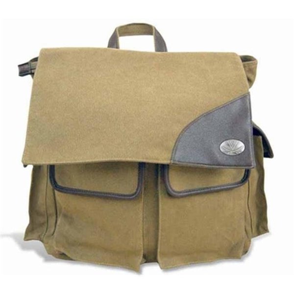 Zeppelinproducts ZeppelinProducts UVA-BBX1-KHK Virginia Travel Bag Waxed Canvas; 15 x 16 x 8 UVA-BBX1-KHK